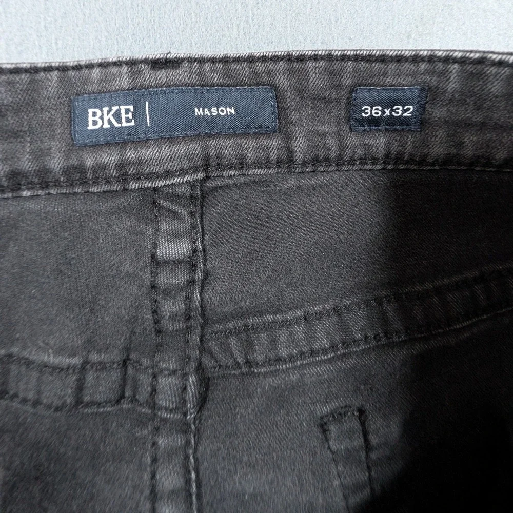 BKE Mason Jeans Mens 36x32 Faded Black Slim Fit Stretch Denim